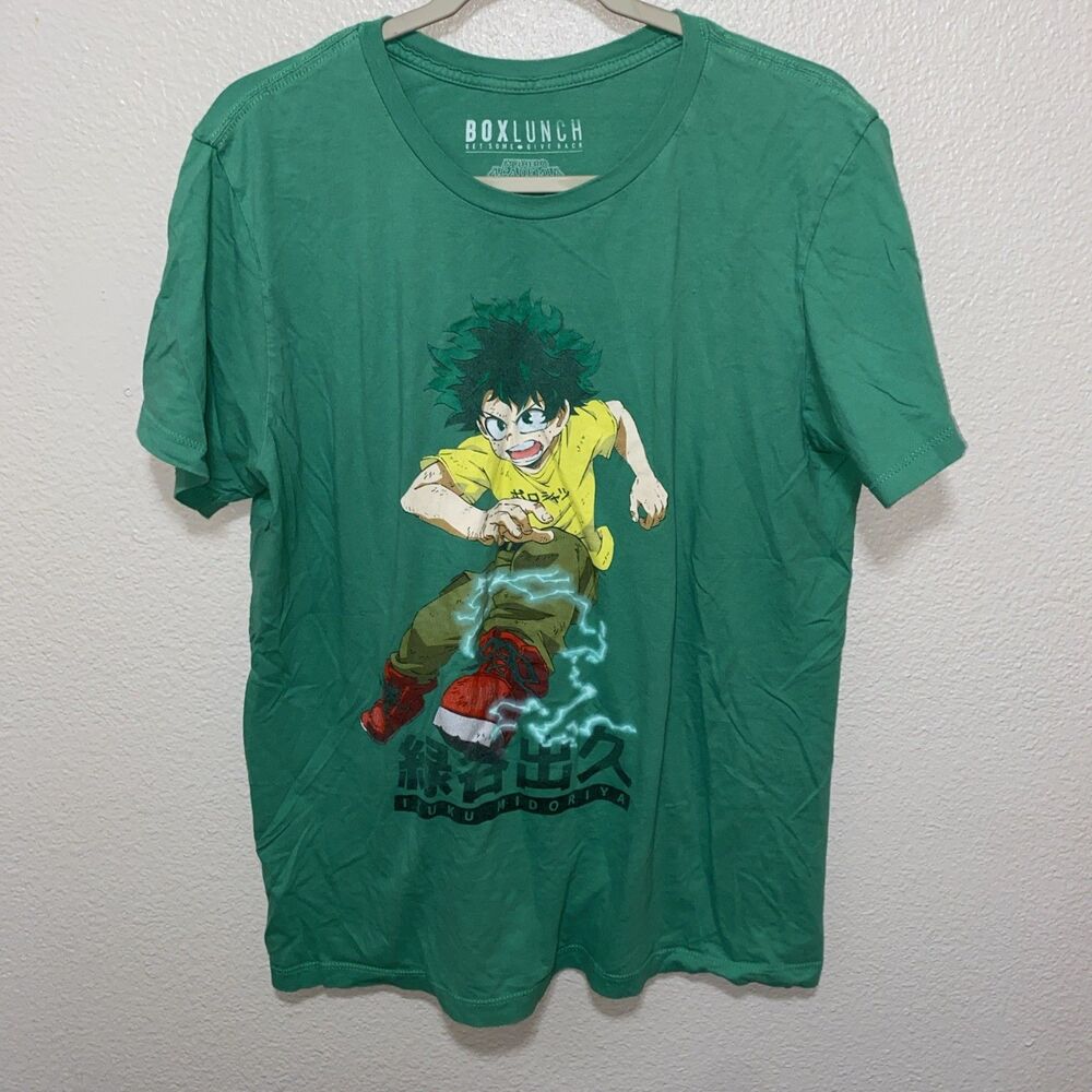 Box Lunch My Hero Academia Men’s T-Shirt Size L Green